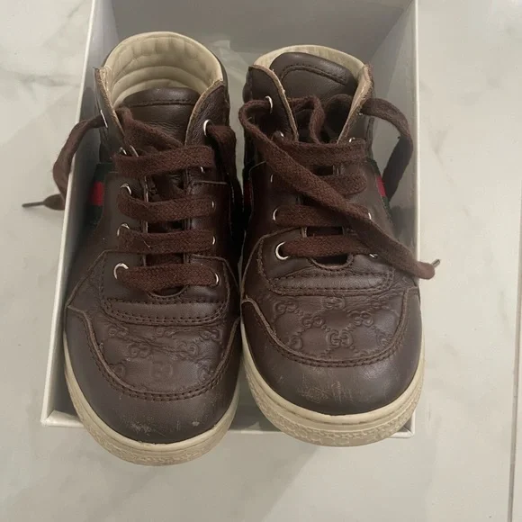 Gucci Brown Guccissima Leather kids Shoes